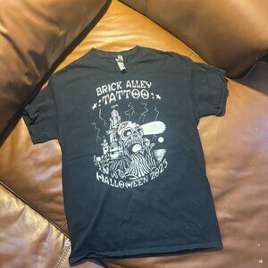 Brick Alley Tattoo Halloween 2023 Tee Black M